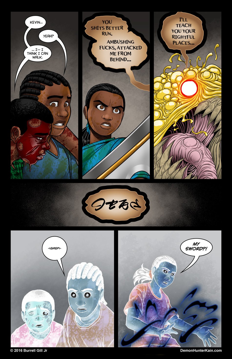Demon Hunter Kain Chapter 6: The Boy Called Kain, Page 64.